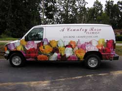 Country Rose Florist wrap